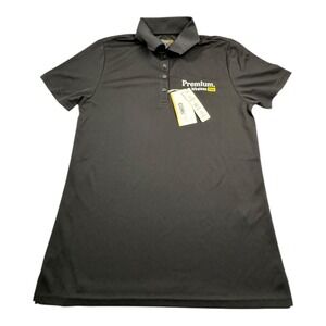 CORE365 Ladies Premium Wireless Pro Black Short Sleeve Polo Shirt Moisture Small